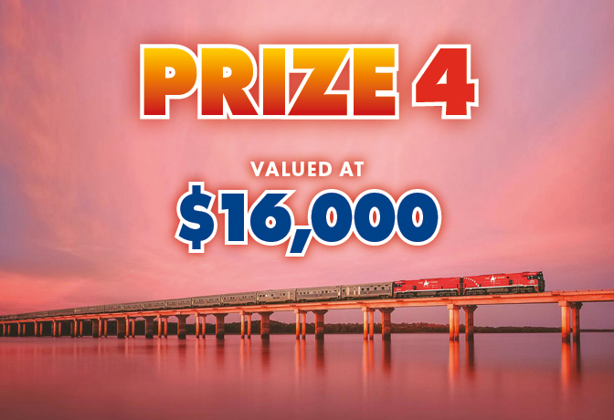 Coastguard's Summer Lottery 114 - The Great Ghan Train adventure for two!
