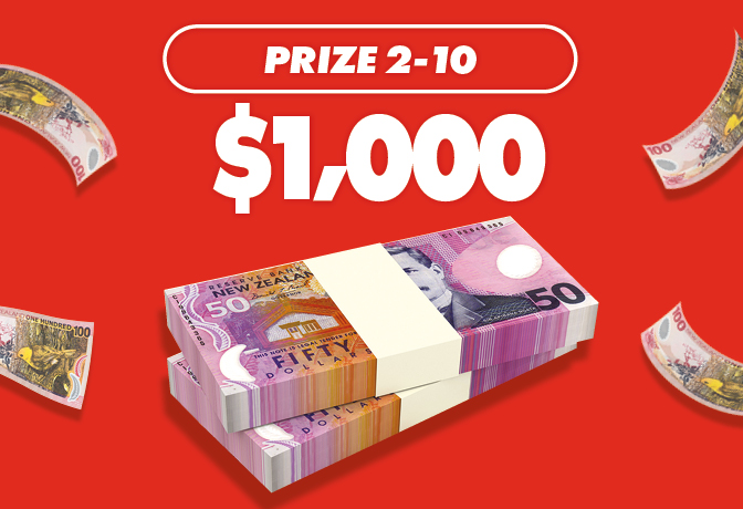 Cash for Christmas Lottery 118... Prize 2-10 $1,000 Cash